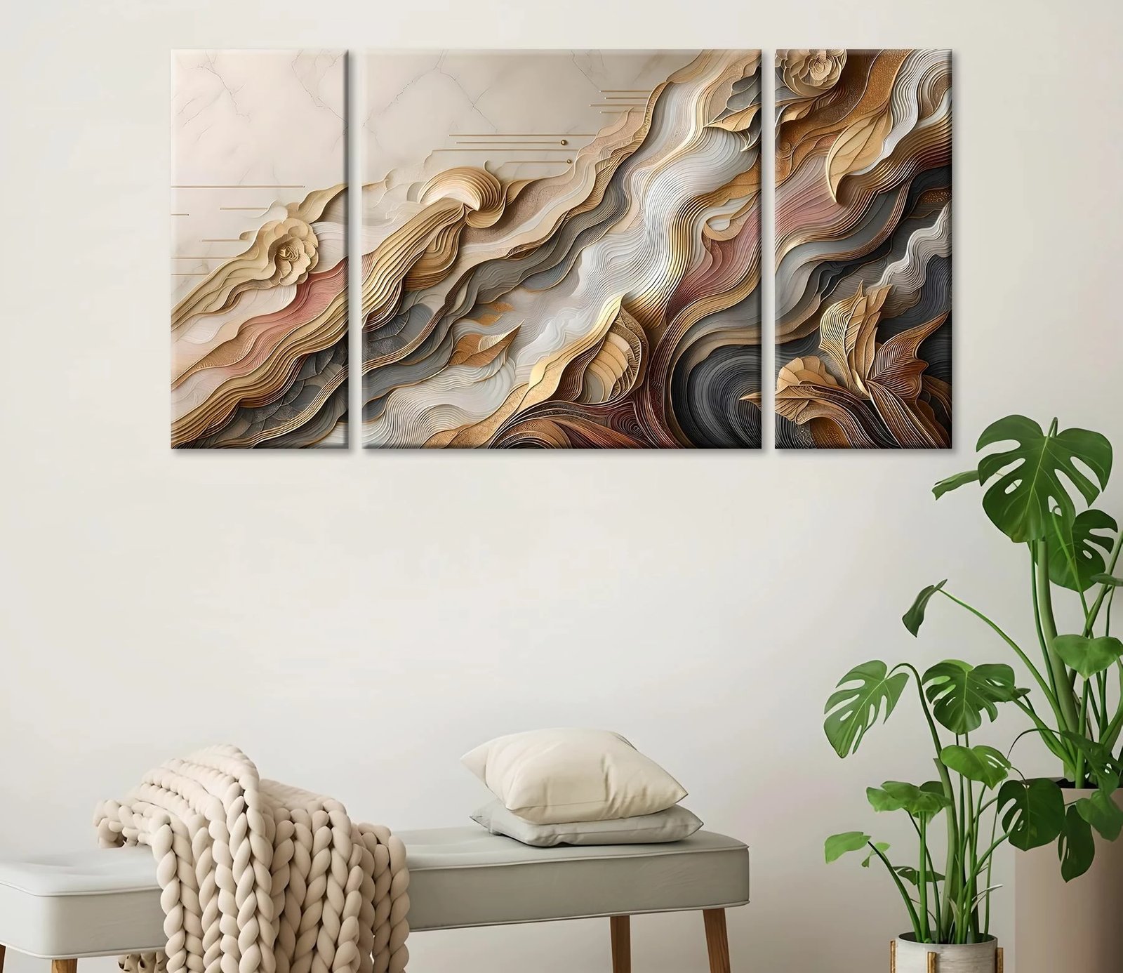 Pikturë dekorative në kanavacë (3 copë), Wallity, MXC04