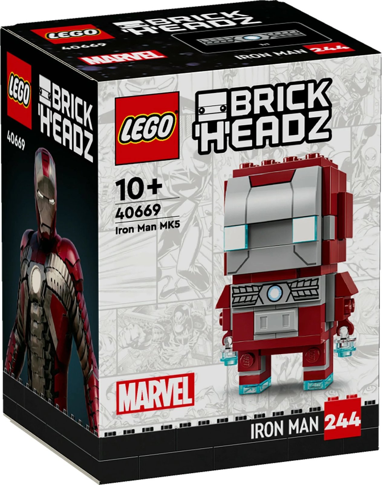Set ndërtimi LEGO BrickHeadz Iron Man MK5, 101 pjesë, shumëngjyrësh