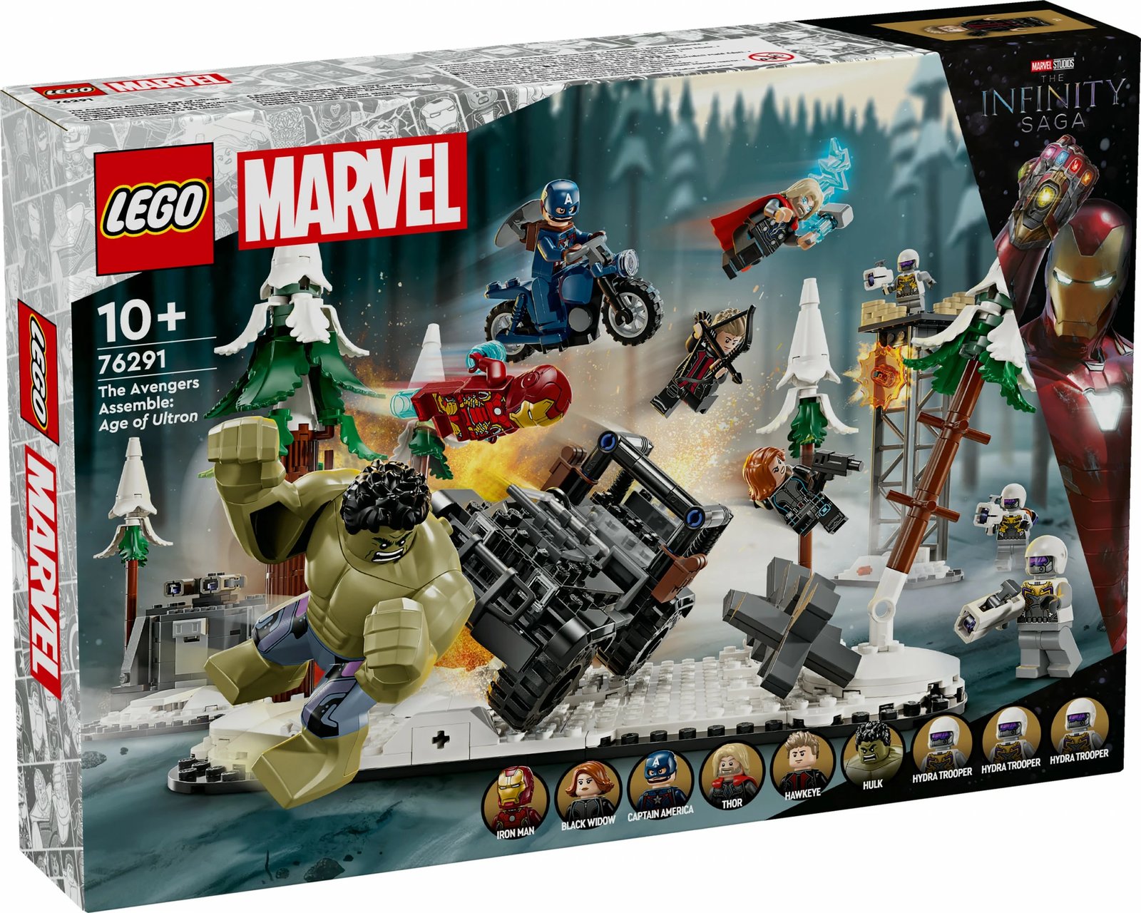 Set ndërtimi LEGO Marvel 76291 Avengers Assemble: Age of Ultron, 613 pjesë, multikolor