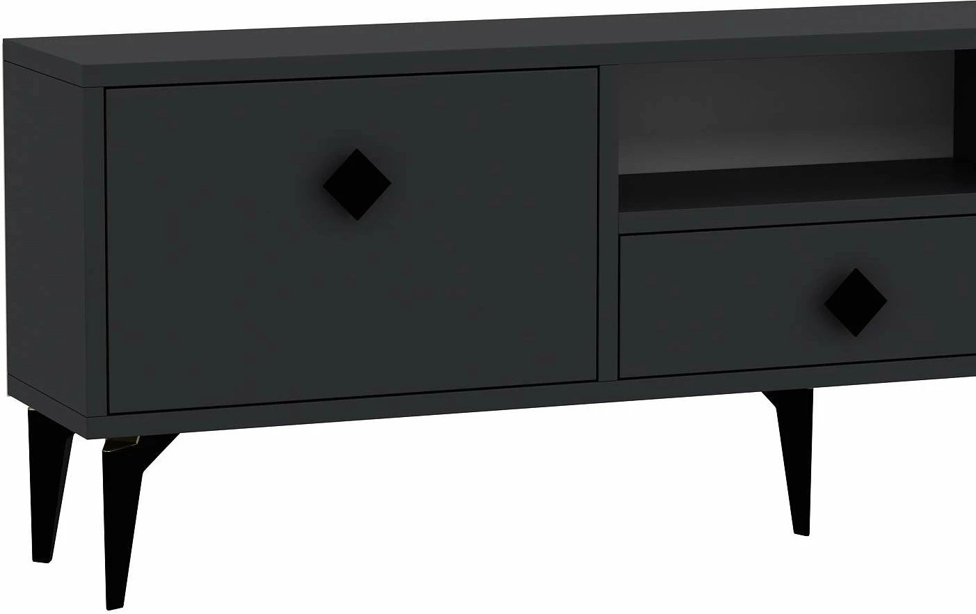 Komodë TV Skye Decor, anthracite, e zezë, 1304-DROP-1