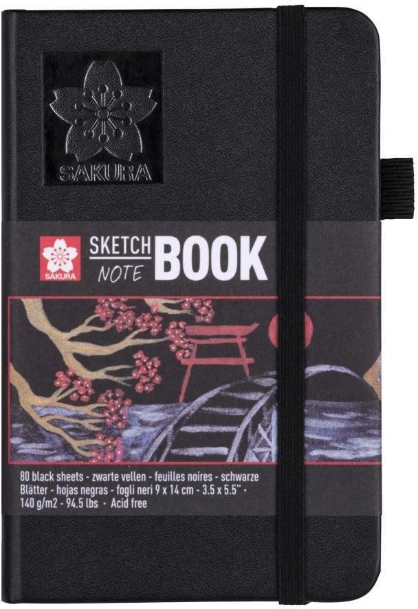 Fletore skicimi TALENS Sakura 80 fletë, 9x14cm, e zezë