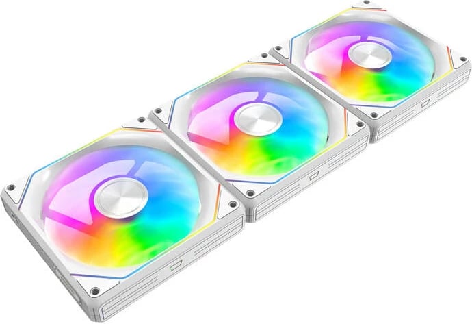 Set ventilatorësh kompjuteri Darkflash Gauss G24 3IN1, ARGB, të bardhë