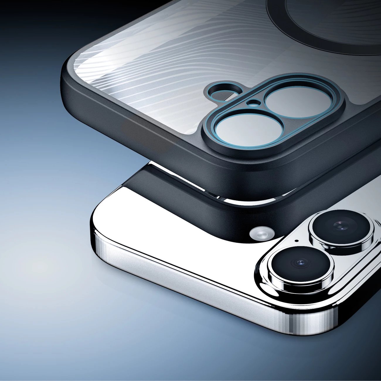 Mbështjellës Dux Ducis Aimo Mag për iPhone 17, me unazë magnetike, i zi