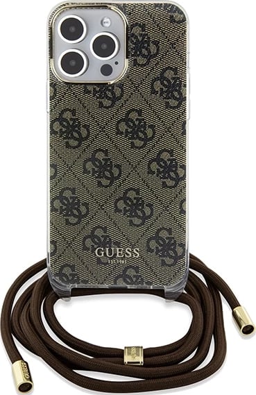 Mbështjellës Guess Crossbody Cord 4G Print për iPhone 15 Pro Max, Kafe Mbështjellës Guess Crossbody Cord 4G Print për iPhone 15 Pro Max, Kafe