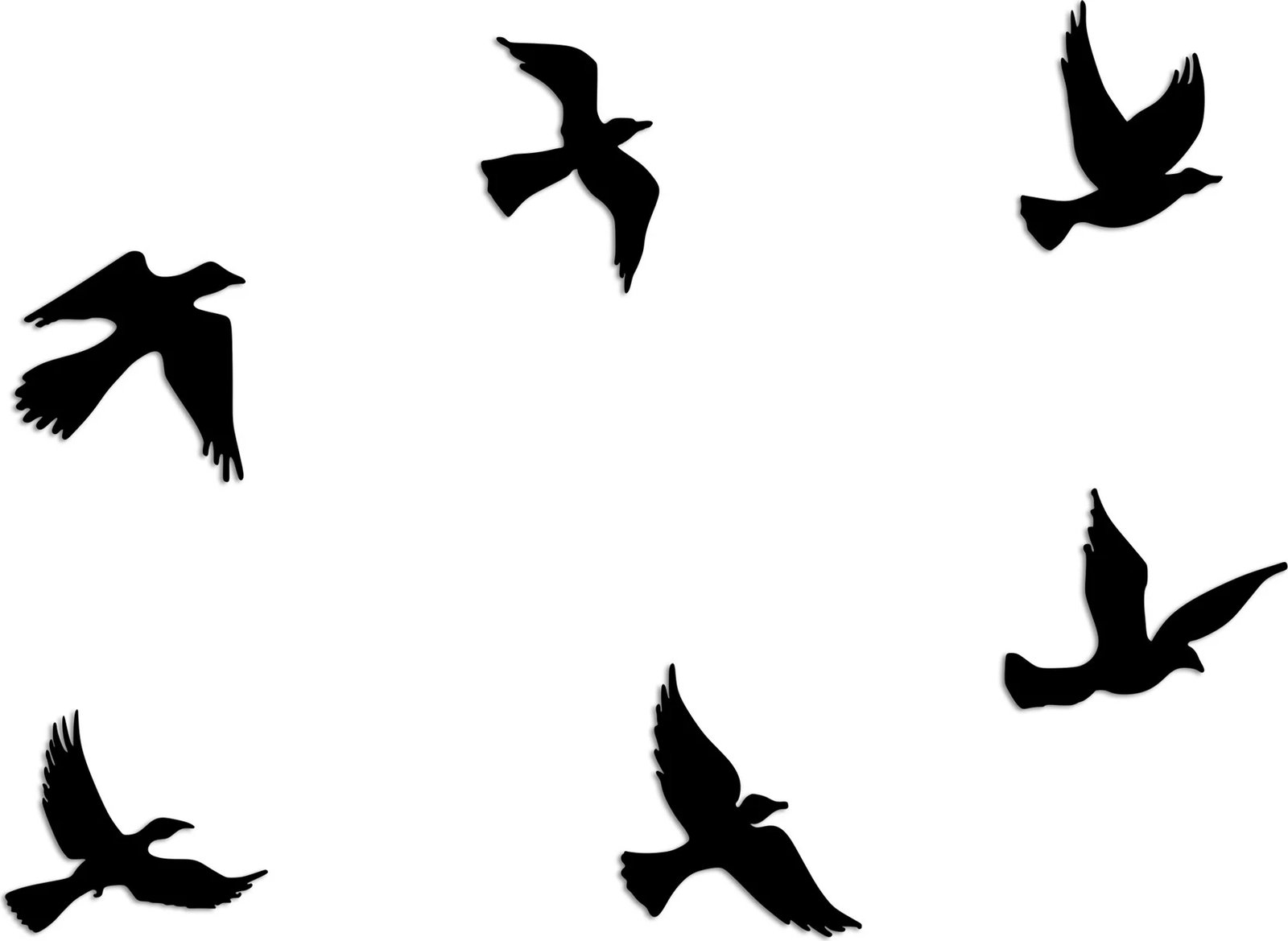 Aksesor dekorativ metalik për mur, zogj fluturues, Wallity