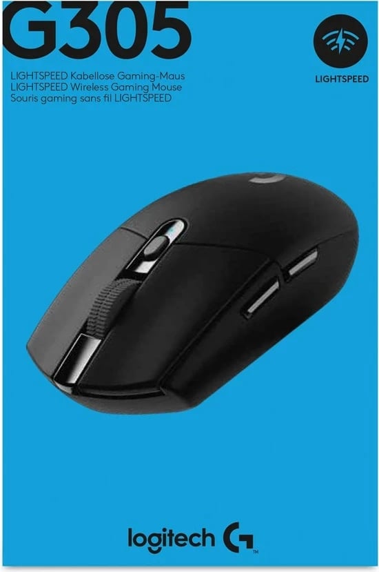 Maus Logitech G305 LIGHTSPEED wireless për gaming, i zi