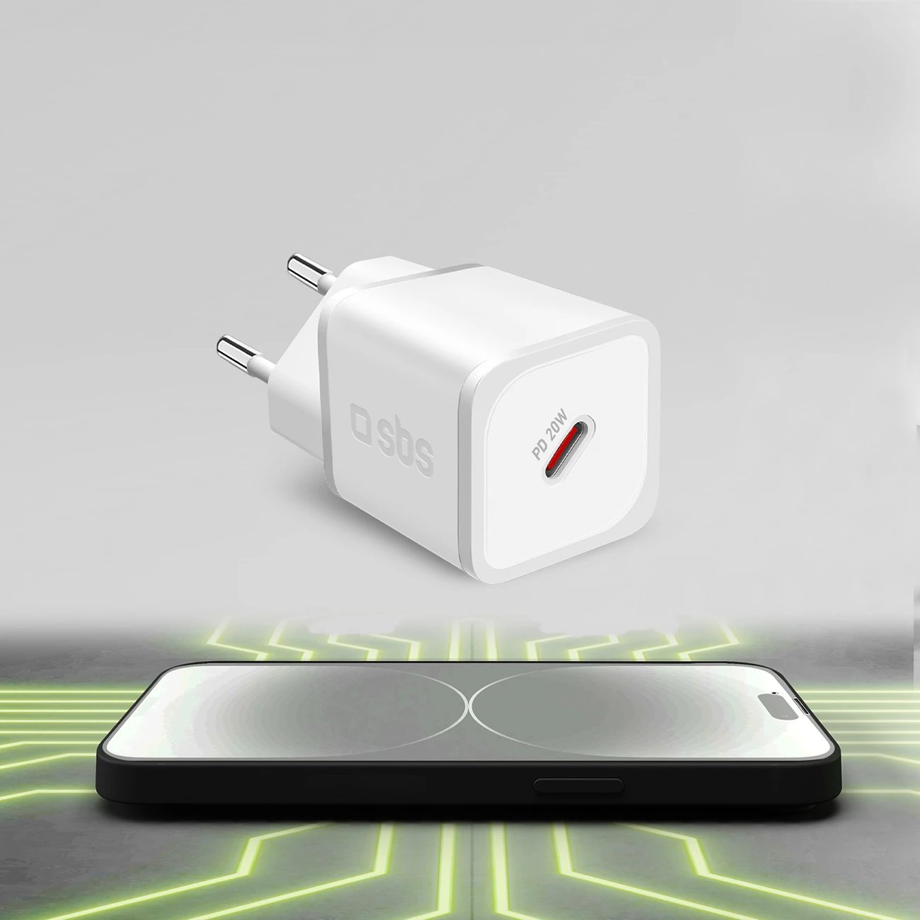 Karikues muri SBS TETRGAN1C20W, 20W, GaN, USB-C, i bardhë