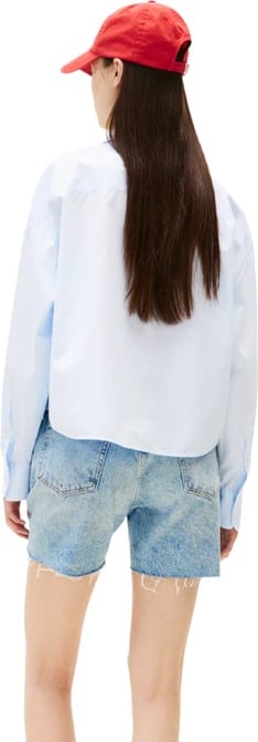 Këmishë Tommy Hilfiger Jeans femra, e kaltër e çelët