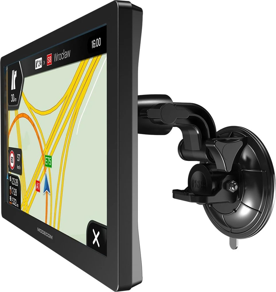 Navigacion GPS, MODECOM FREEWAY CX 9.0, 9", iGO Truck Europe me përditësim 1‑vjeçar, 8GB, 256MB RAM, microSD, USB‑C, Windows CE, bateri 2500 mAh