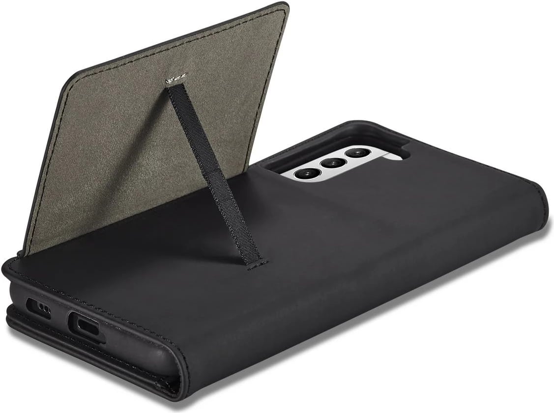 Mbështjellës magnetik për celular Hurtel Magnet Card Case për Samsung Galaxy S22+, i zi