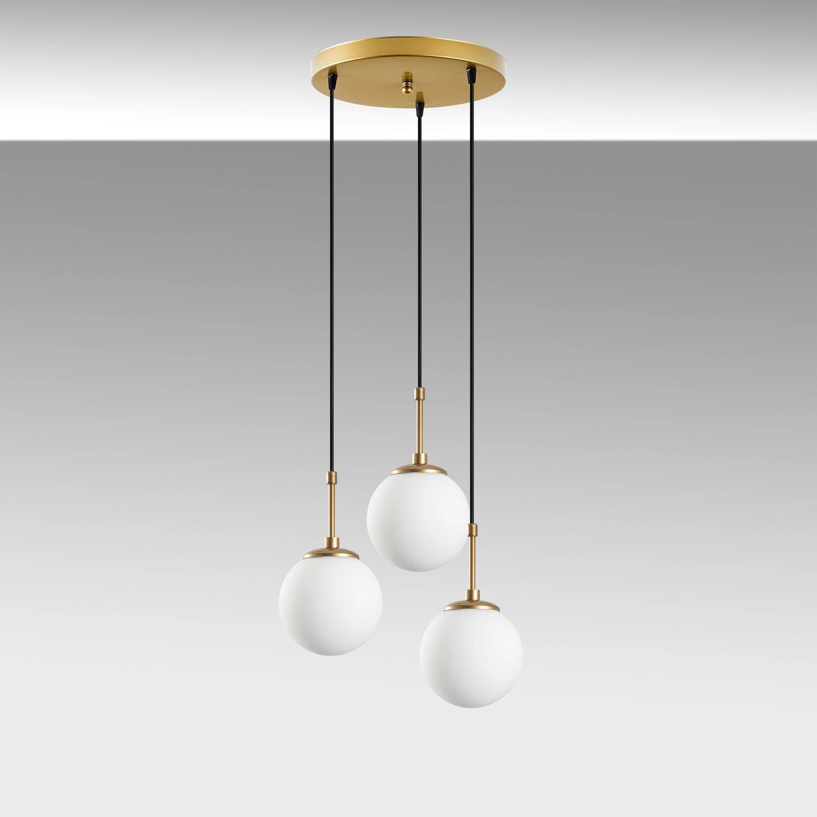 Llambë tavani Opviq Orbital, ngjyrë ari, 36x36x115cm