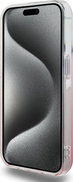 Mbështjellës Hello Kitty IML Gradient Electrop Kitty Head për iPhone 15 Pro, rozë
