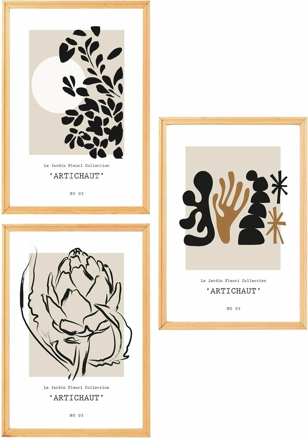 Pikturë dekorative me kornizë MDF (3 copë), Wallity, Myk3003-1