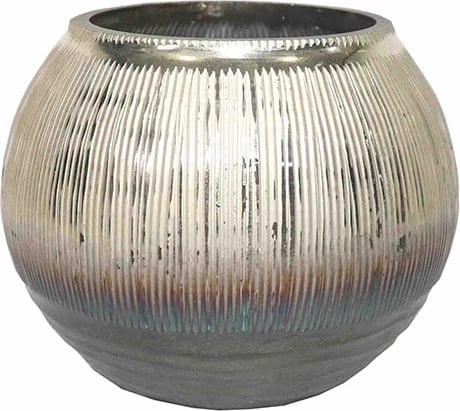 Mbajtës qirinjsh të vegjël JEG, xham, ngjyrë ari bronzi-gri, 10x10x8.5cm