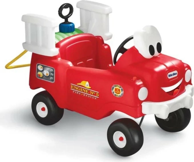 makinë ride-on për fëmijë, Little Tikes, Spray & Rescue Fire Truck 170287-PE13, me depo uji dhe zorrë spërkatëse, ngarkesë max 22.68 kg, 18+ muaj, plastikë, e kuqe/e bardhë makinë ride-on për fëmijë, Little Tikes, Spray & Rescue Fire Truck 170287-PE13, me depo uji dhe zorrë spërkatëse, ngarkesë max 22.68 kg, 18+ muaj, plastikë, e kuqe/e bardhë