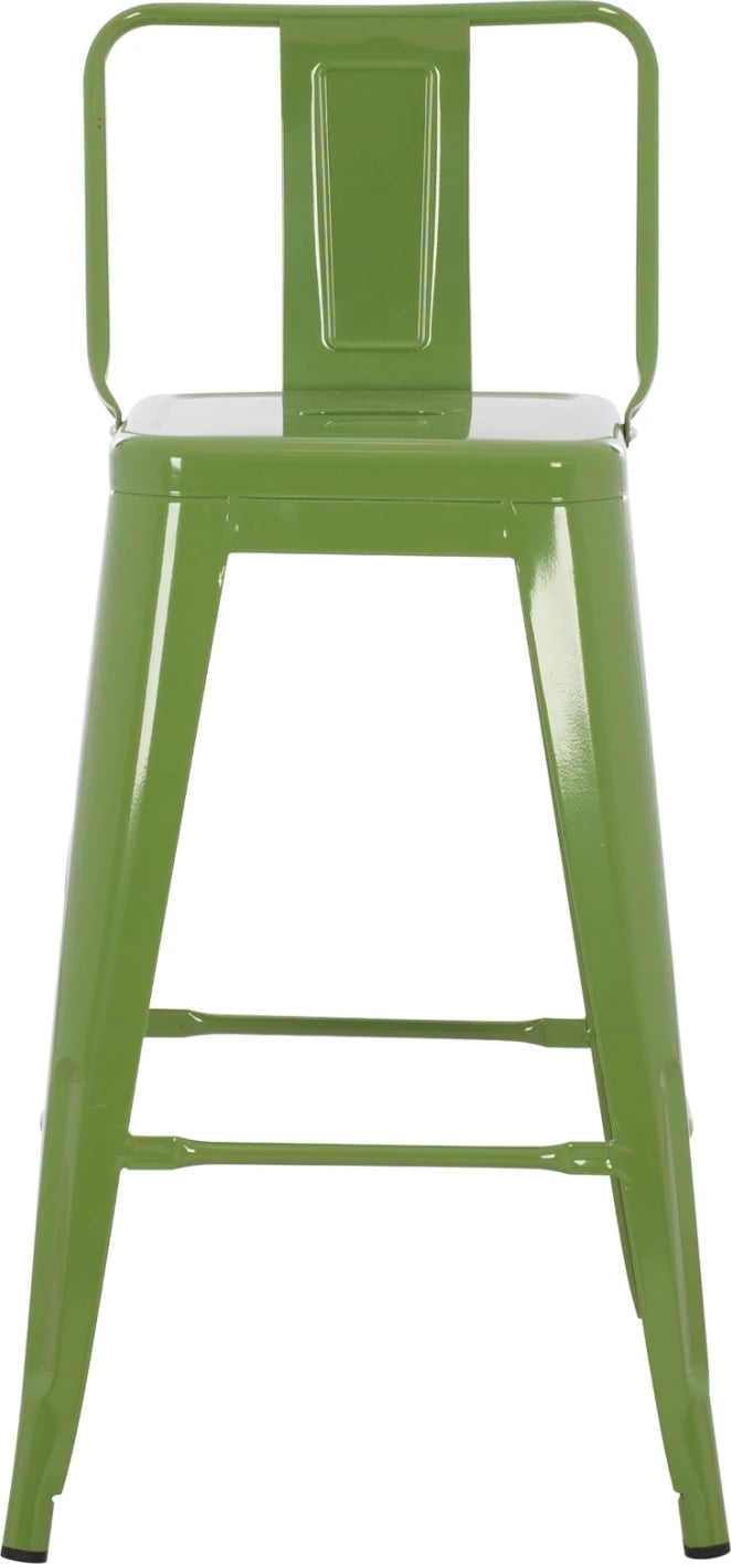 Karrige për bar, lartësi mesatare, MELITA-PRO, metal, ngjyrë ulliri e çelët, 43x43x88H cm