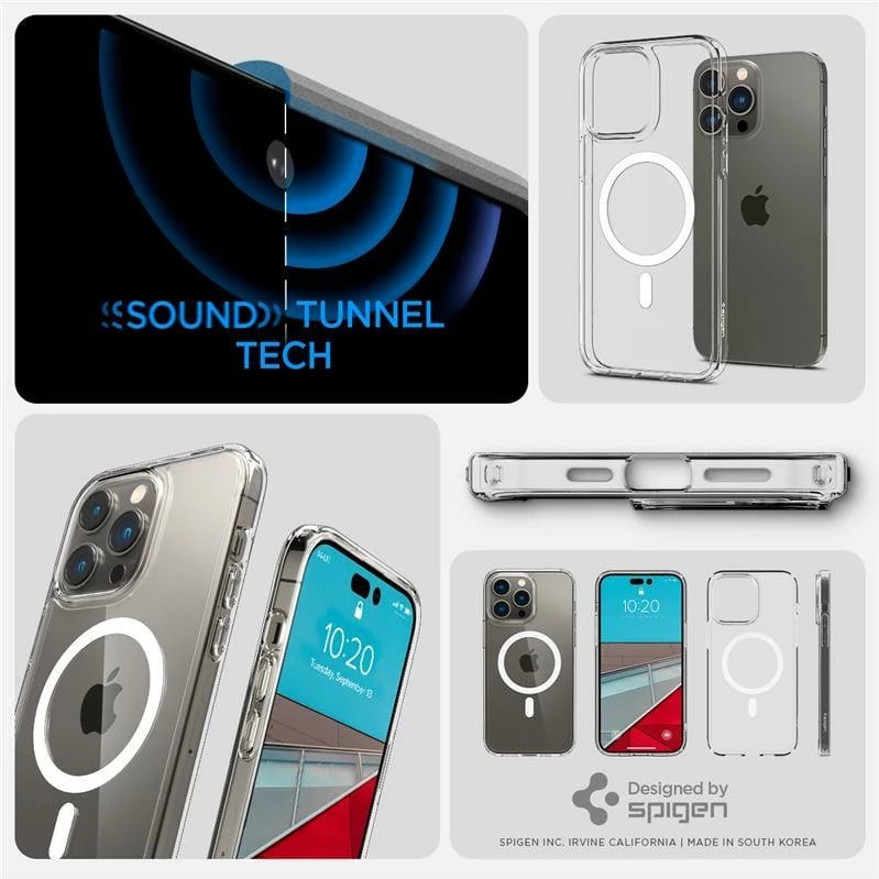 Mbështjellës Spigen Ultra Hybrid Mag për iPhone 14 Pro Max, Transparent/Bardhë