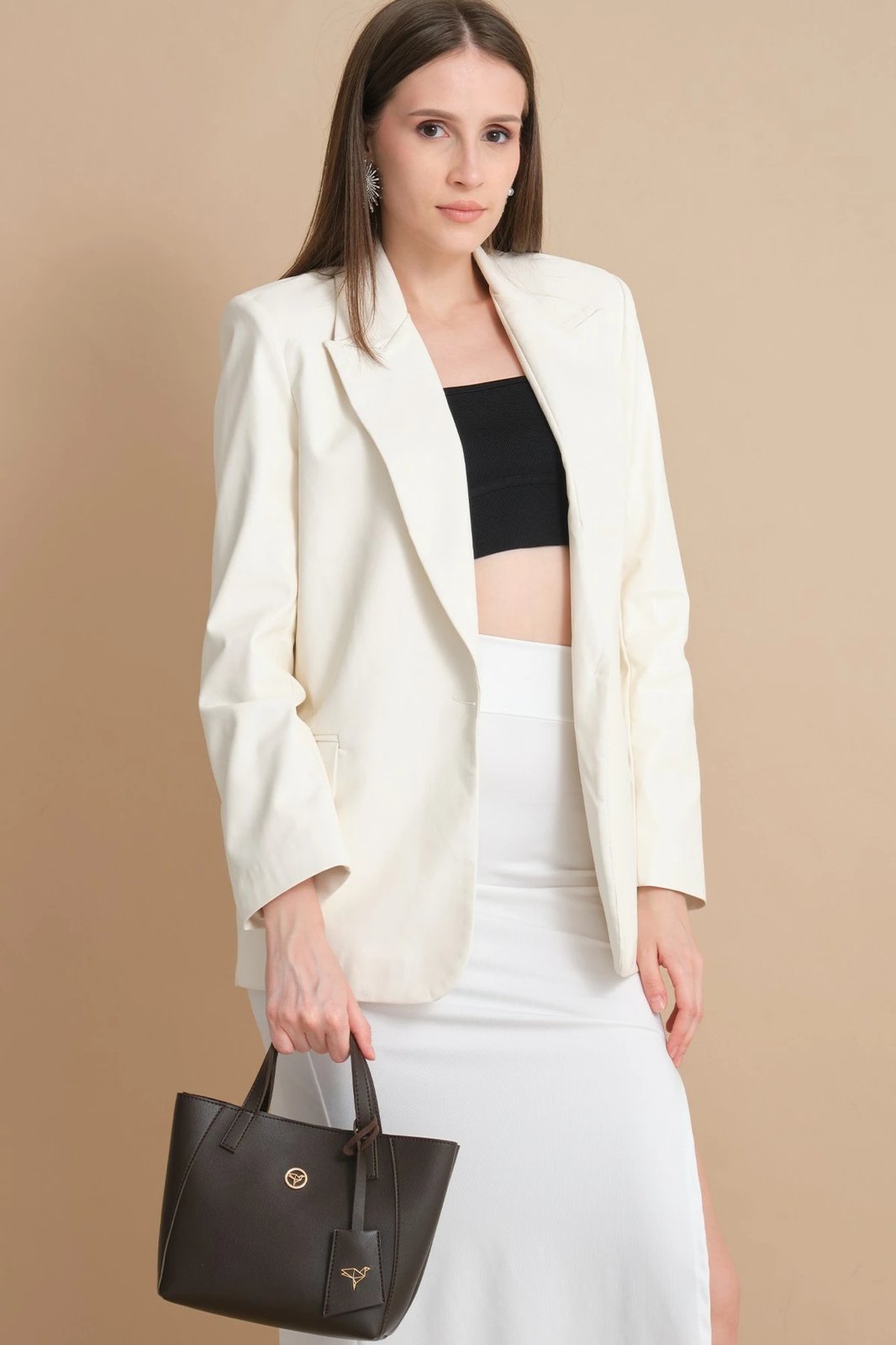 Çantë shpatullës Zoozie Bags, Sofia e vogël, ngjyrë kafe