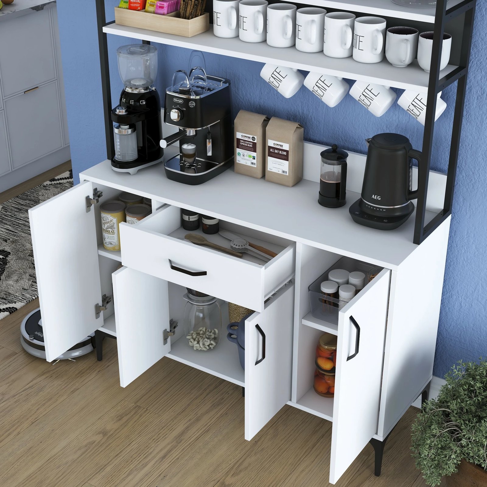 Dollap multifunksional, i bardhë, JE130 - 2987