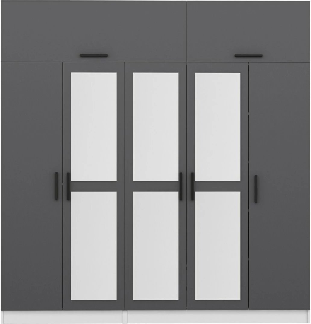 Dollap garderobe Skye Decor, ngjyrë antracit, Kale - 5158