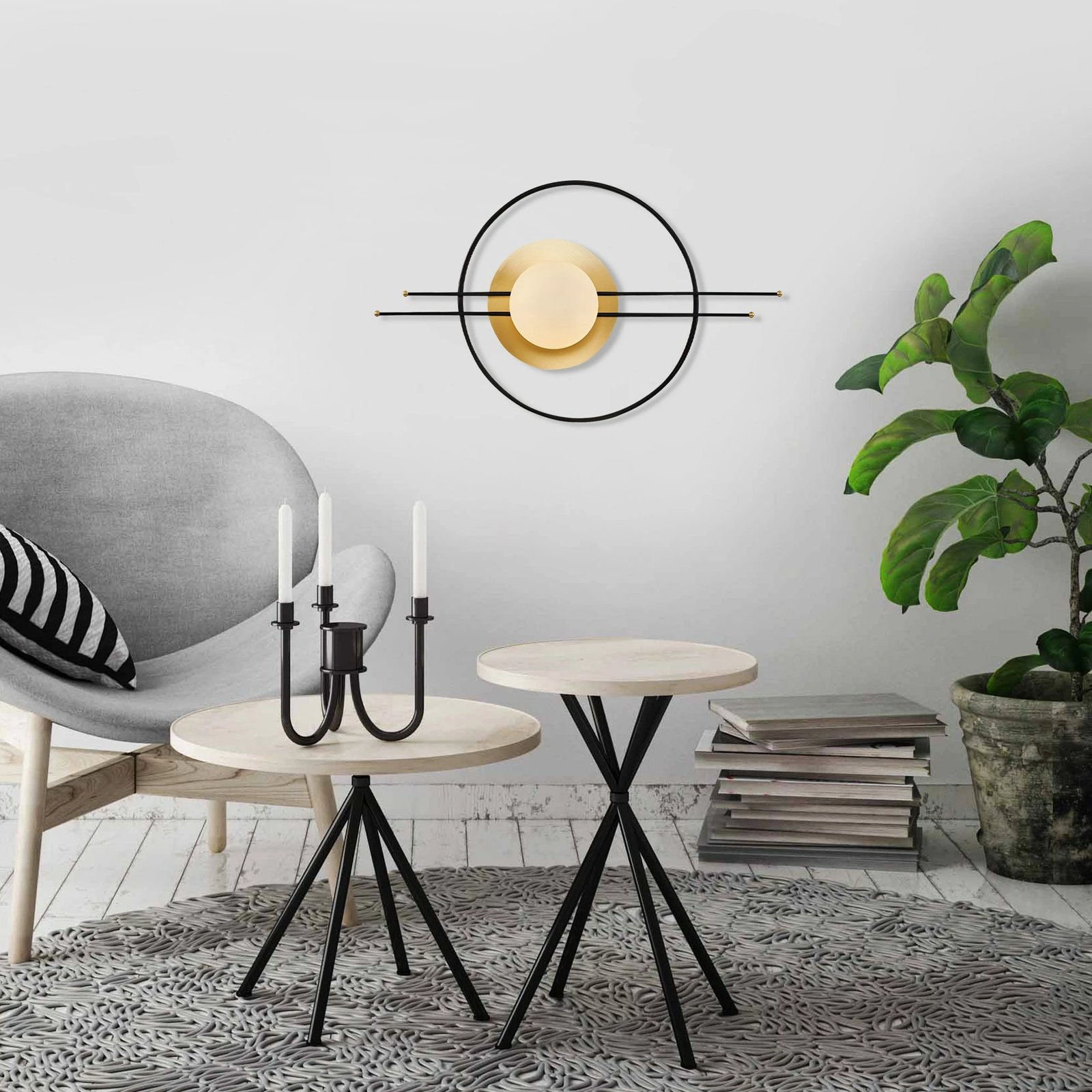 Llambë muri Opviq, L1222, e zezë