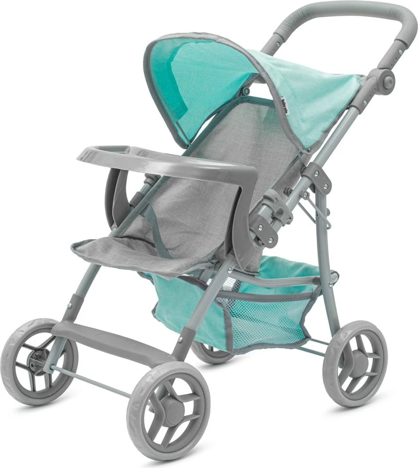 karrocë lodër për kukulla, Baby Mix, Lana, sportive, 58.5x33x61.5 cm, për 3+ vjeç, me shportë, mentë