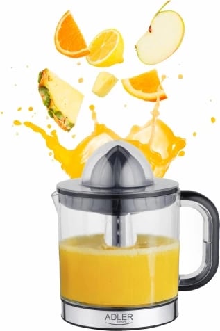 Shtrydhës agrumesh elektrik, Adler, AD 4012, 1.2L, 40W (60W max), auto start/stop, 2 konuse, ngjyrë e zezë