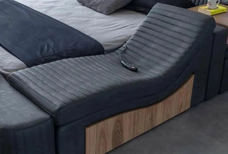 Krevat dopio me funksione të mençura, ngjyrë e zezë, Skye Decor