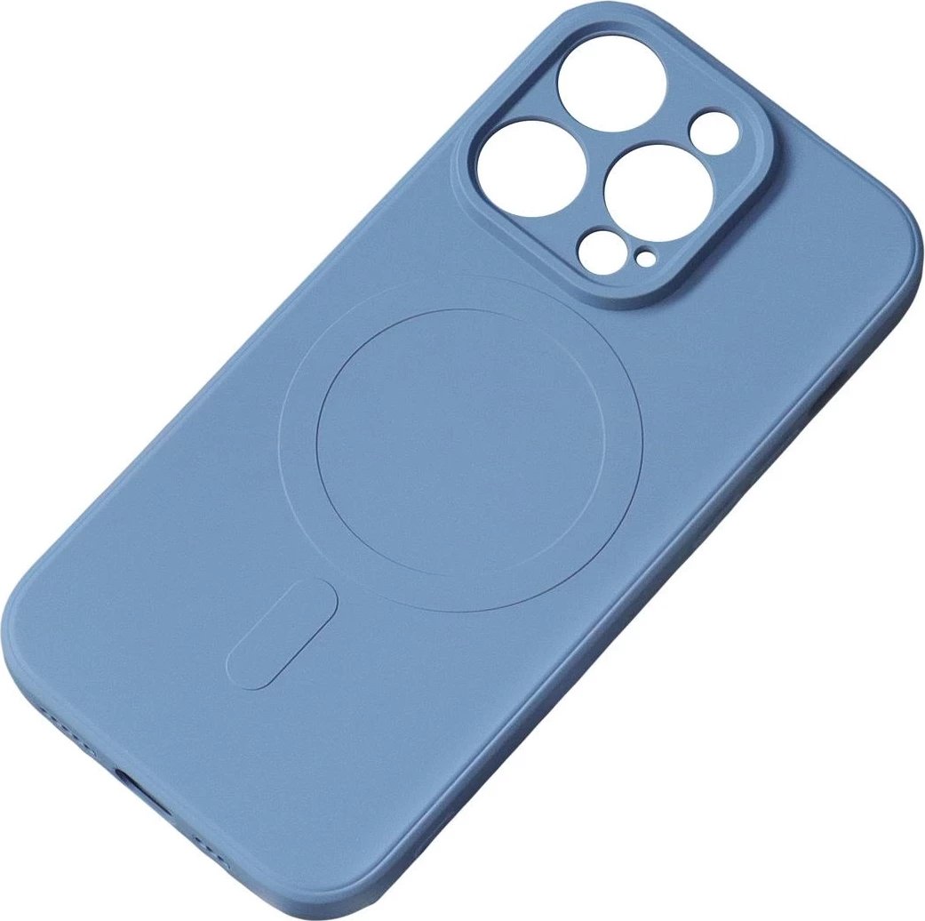 Mbështjellës silikon për celular Hurtel, Samsung Galaxy A56 5G, MagSafe, kaltër