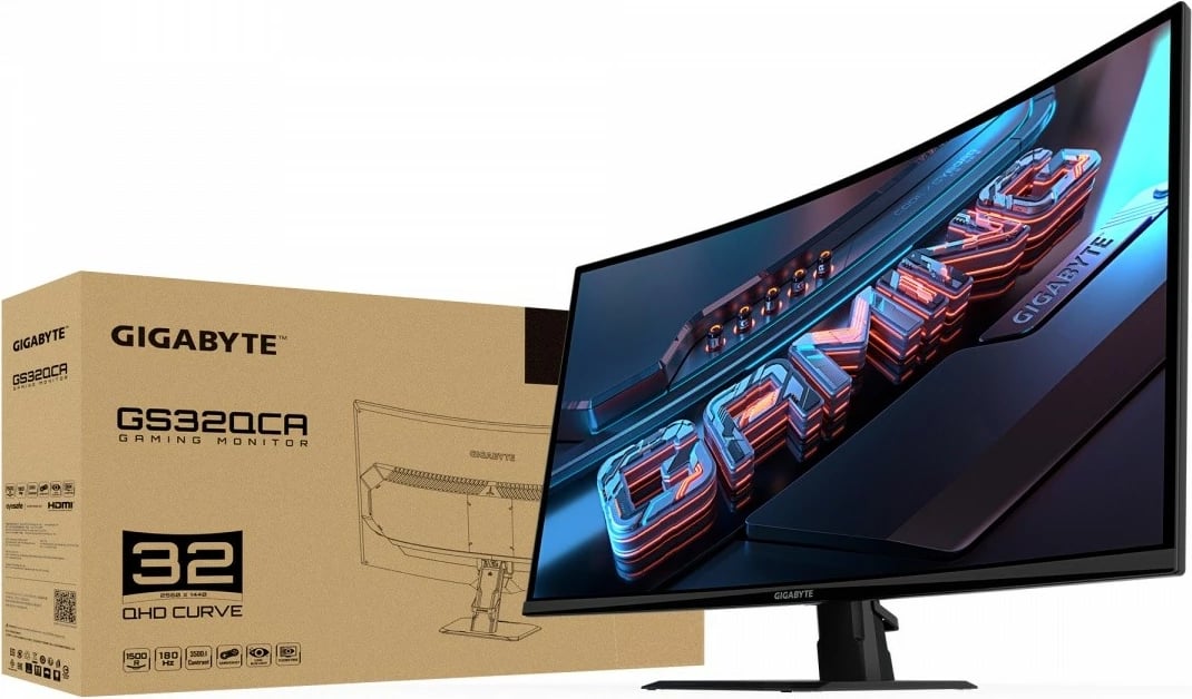 Monitor Gigabyte GS32QCA 31.5'' VA QHD 180Hz 1ms, i zi