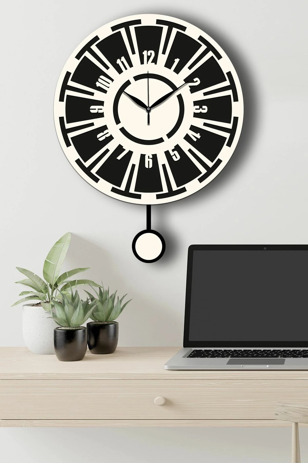 Orë muri dekorative Wallity, krem e zezë, Vlnt114Kr