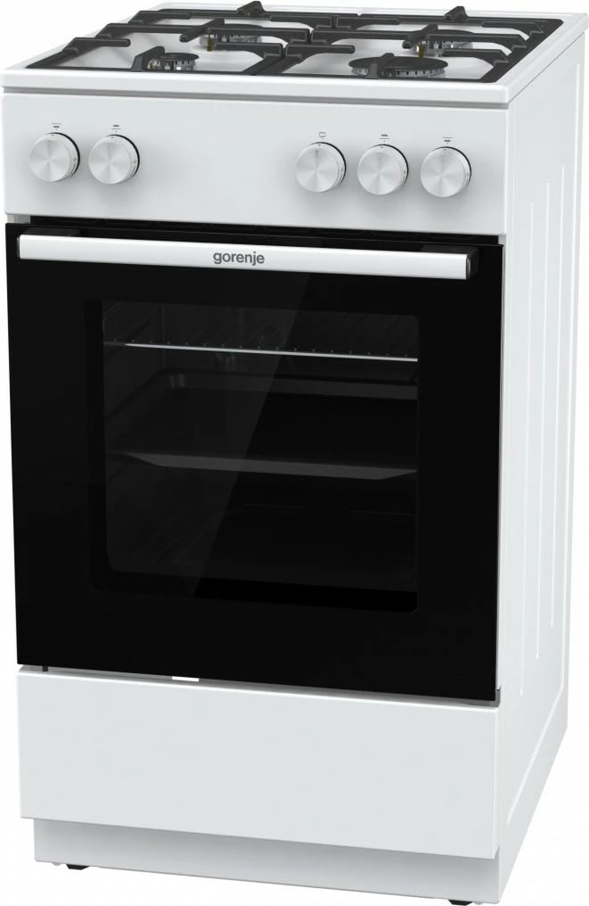 Shporet me gaz Gorenje GG5A10WFFM, 70 L, 50 cm, 4 zona, klasa A, e bardhë