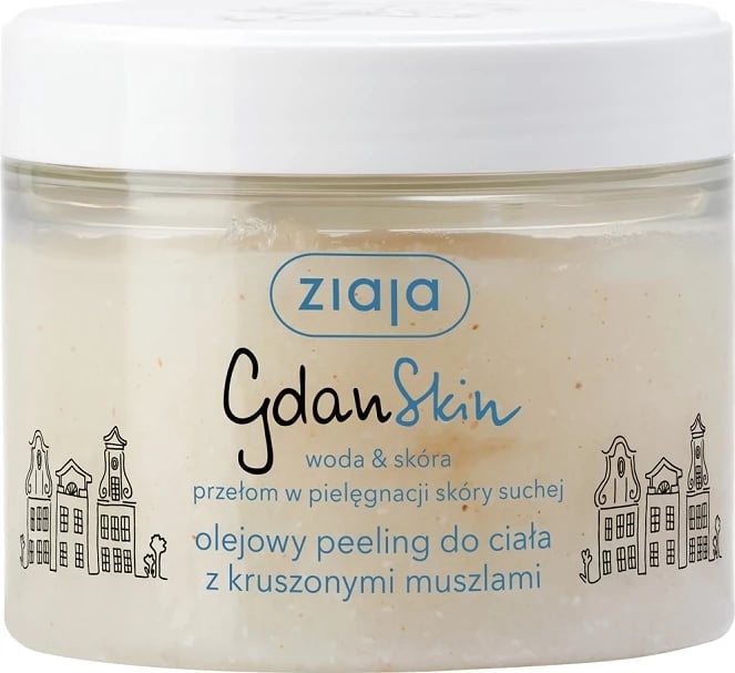 Skrab trupi për femra Ziaja GdanSkin Oil Body Scrub with Crushed Shells, 300ml