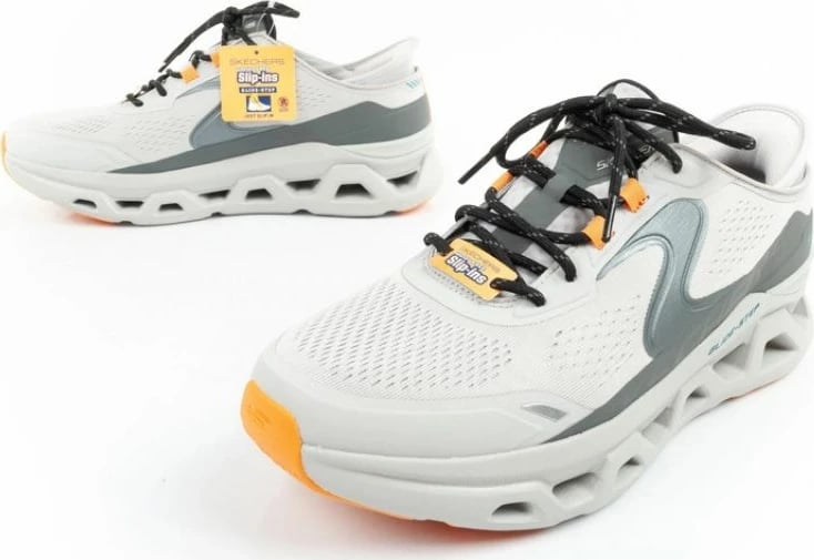 Atlete për meshkuj Skechers, të bardha/gri
