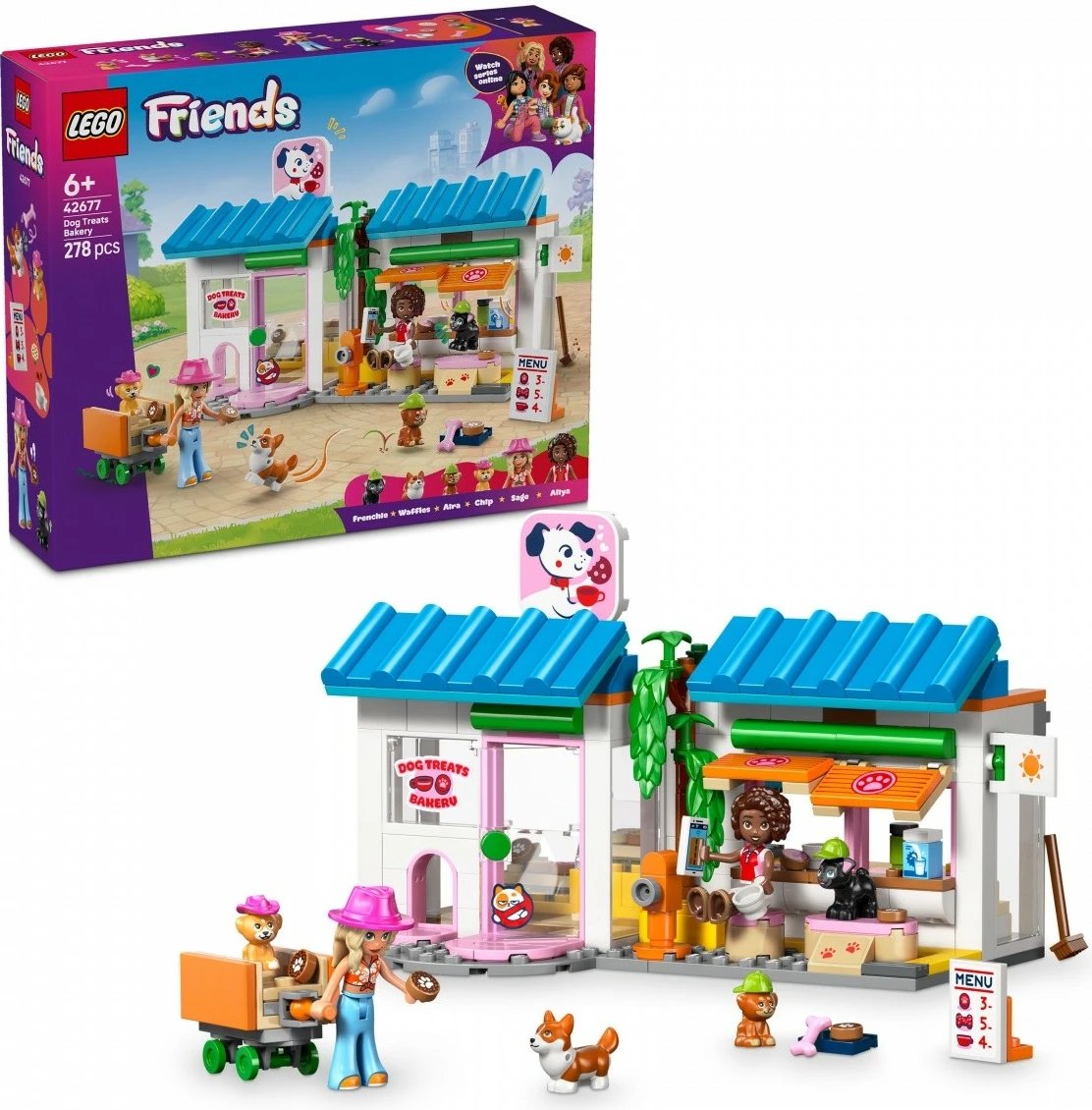 Set ndërtime LEGO Friends 42677 furre me ushqime për qen, 278 pjesë, 6+