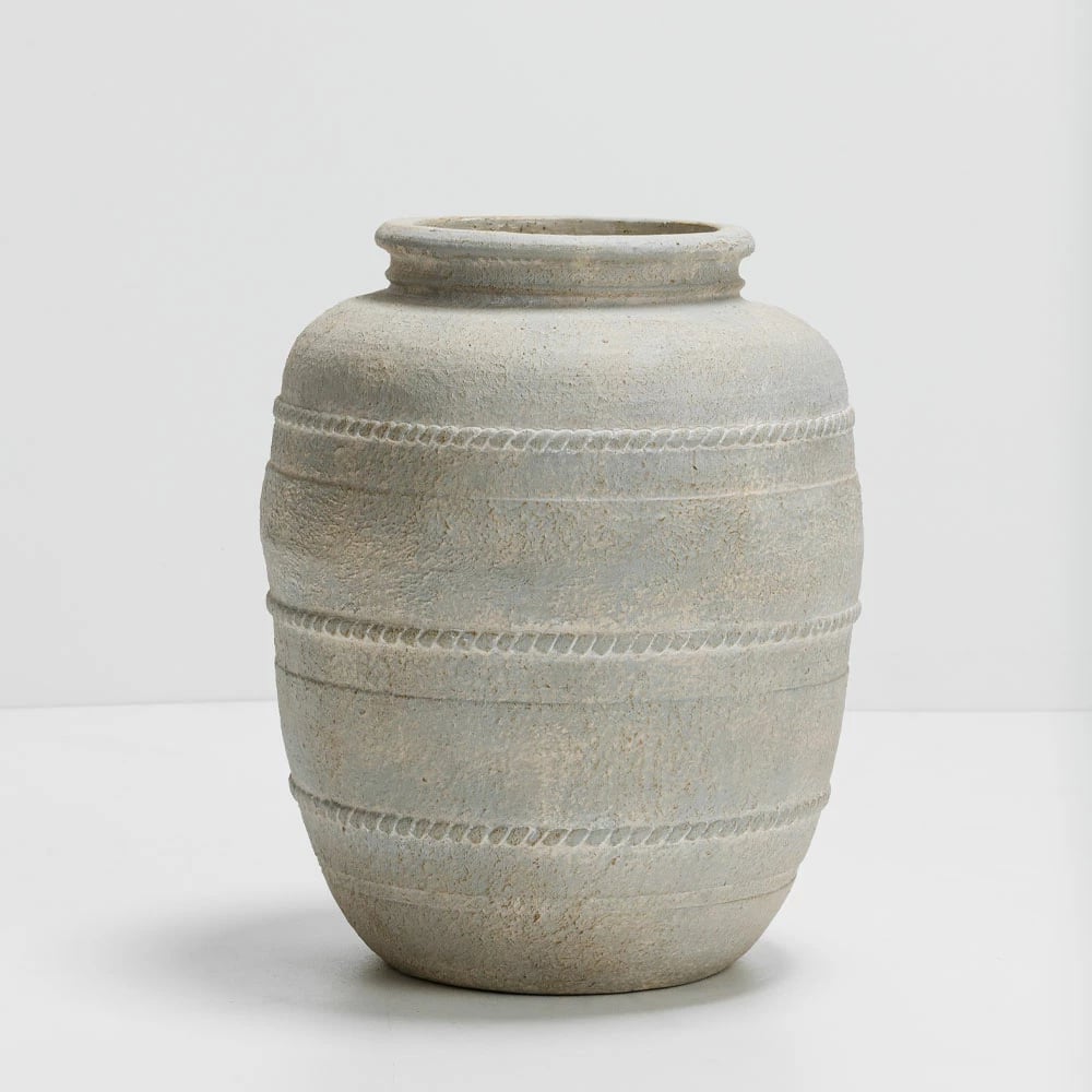 Vazo për lule MILOS, MgO, bezhë, 35x35x45 cm