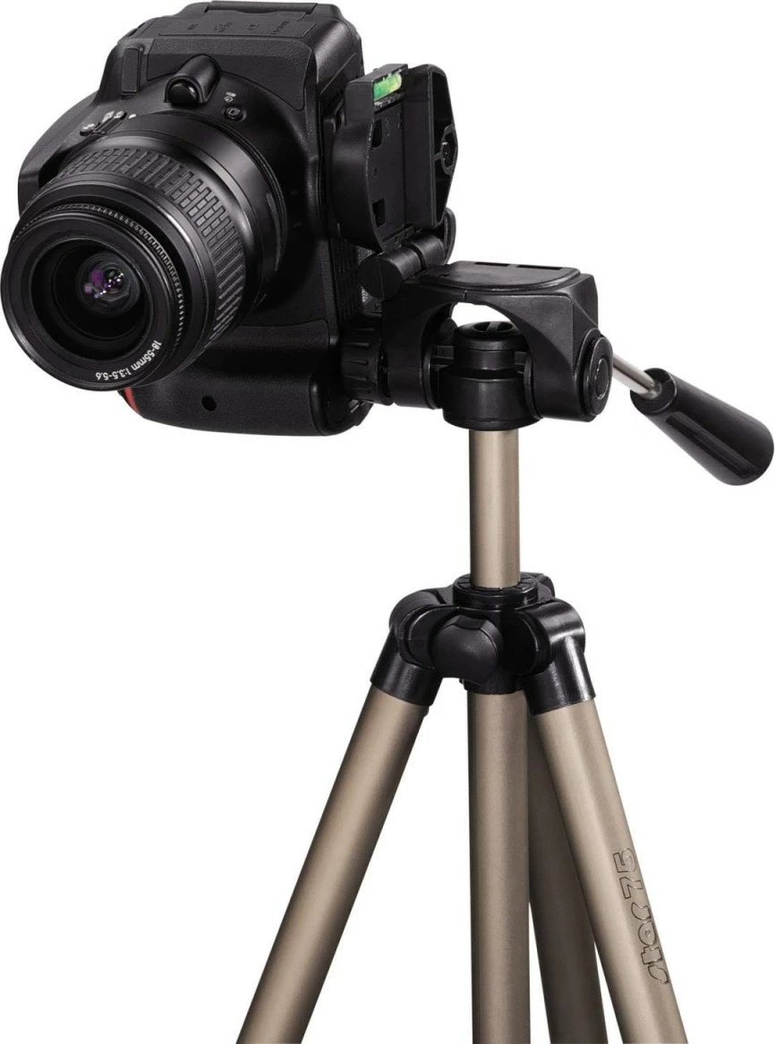 Trekëmbësh Hama Star 75, alumini, 125 cm, me kuti