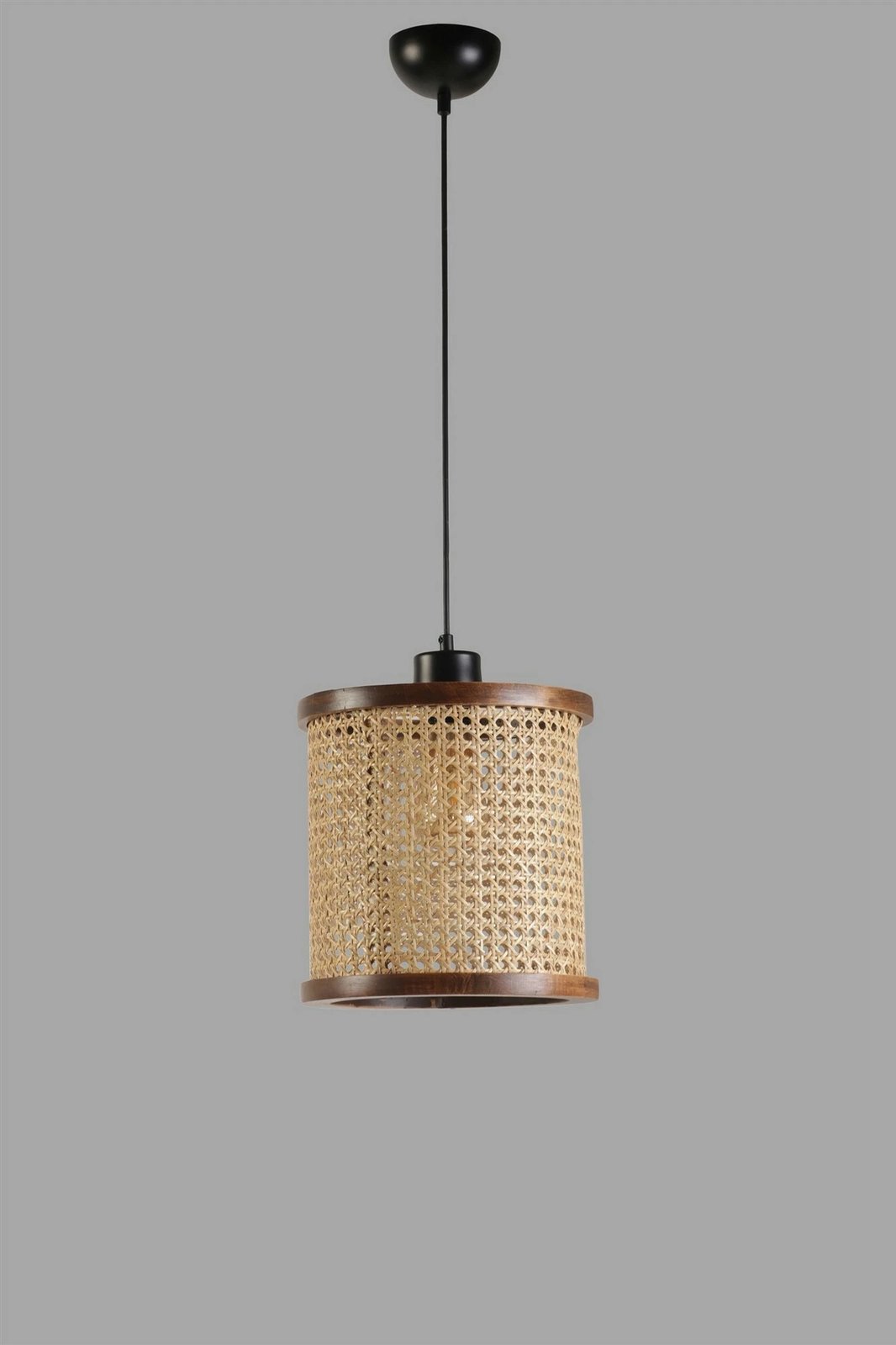 Llambë tavani Opviq Gizem, dru arre, ratan, një copë