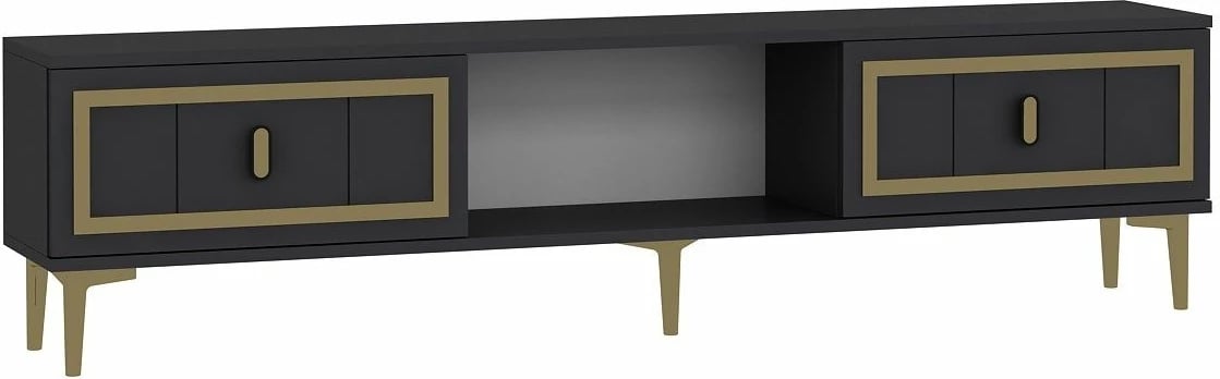 Komodë TV Skye Decor, ngjyrë antracit, ar