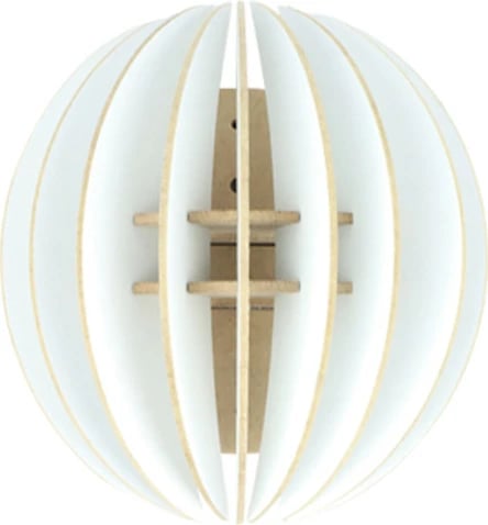 Llambë muri Opviq, gjysmë-sferë, 2 copë, e bardhë, 19.5x19.5x16.5cm