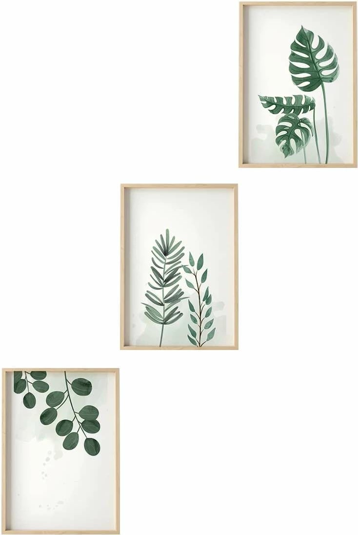 Pikturë dekorative me kornizë MDF (3 copë), Wallity, Huhu193, 50x35