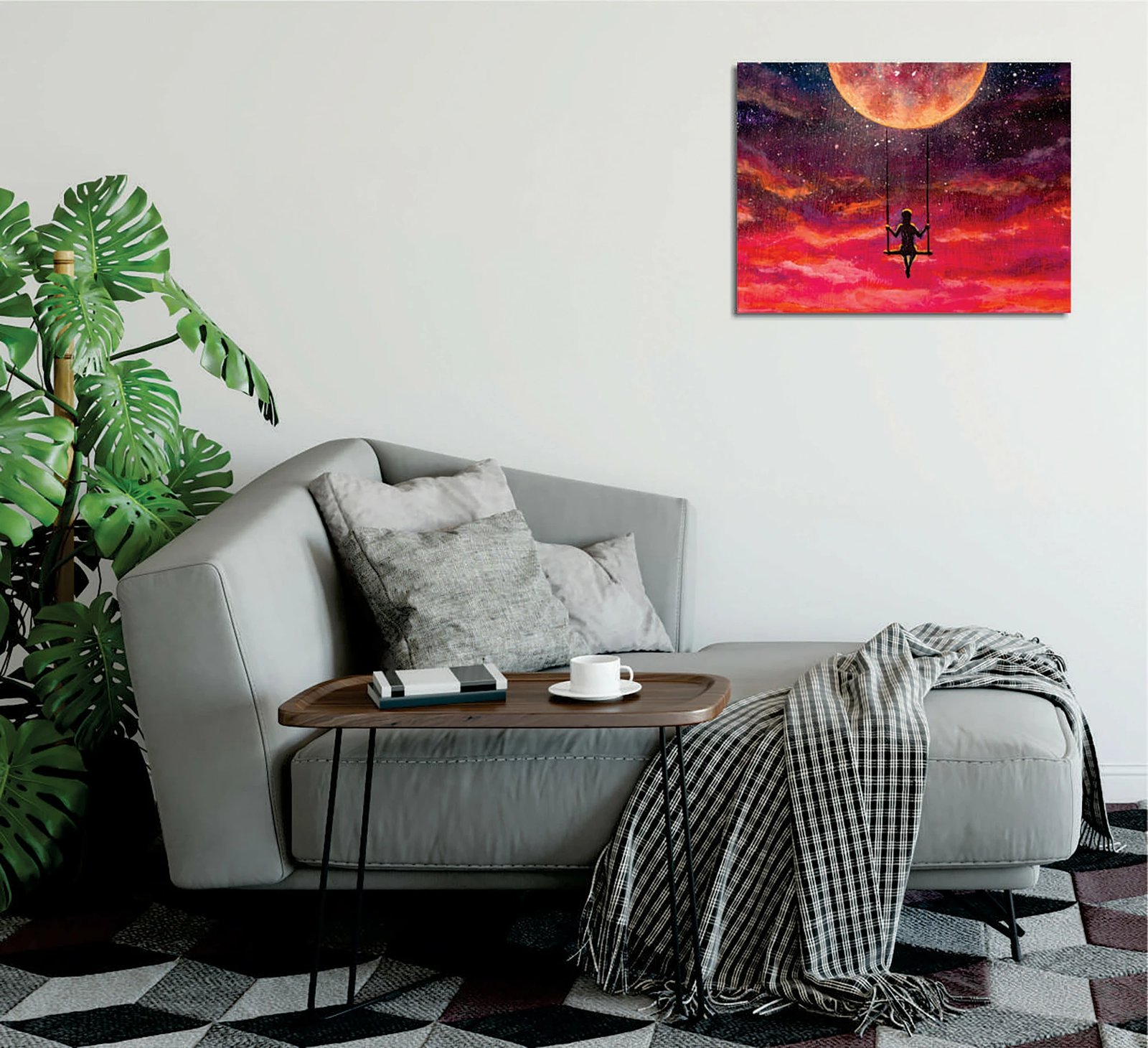 Pikturë dekorative në kanavacë Wallity, DC427, shumëngjyrëshe, 30x40cm