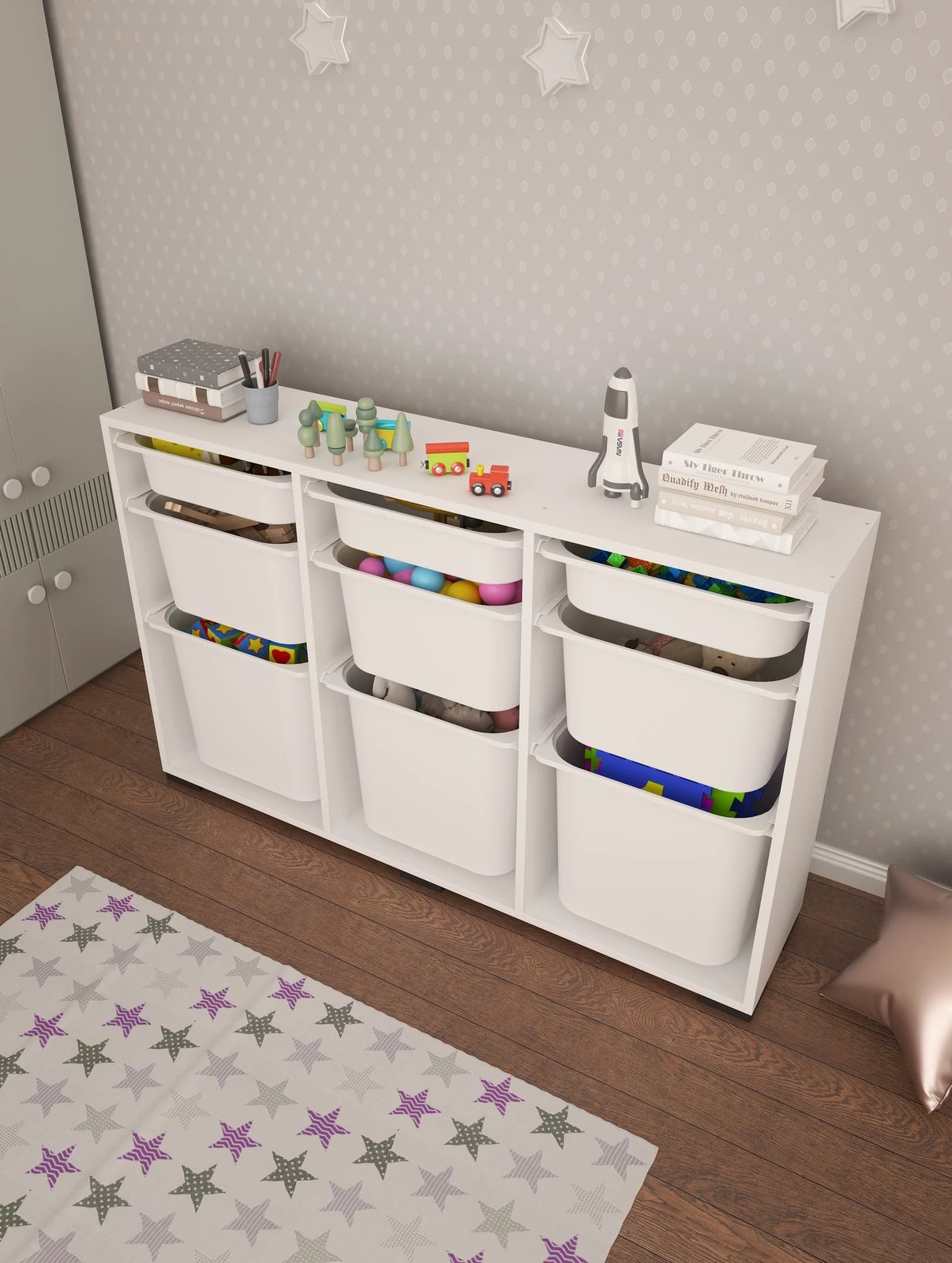 Dollap multifunksional Hanah Home, Bofi, i bardhë