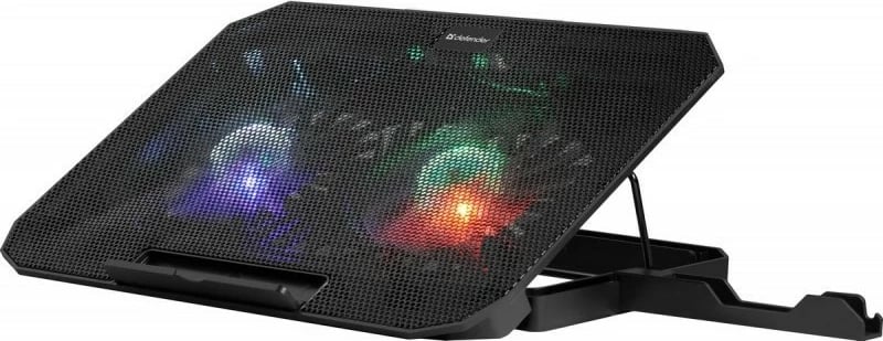 Ftohës laptopi, Defender, NS-510, 15.6", 2x ventilator 14 cm, 2x USB, RGB, i zi