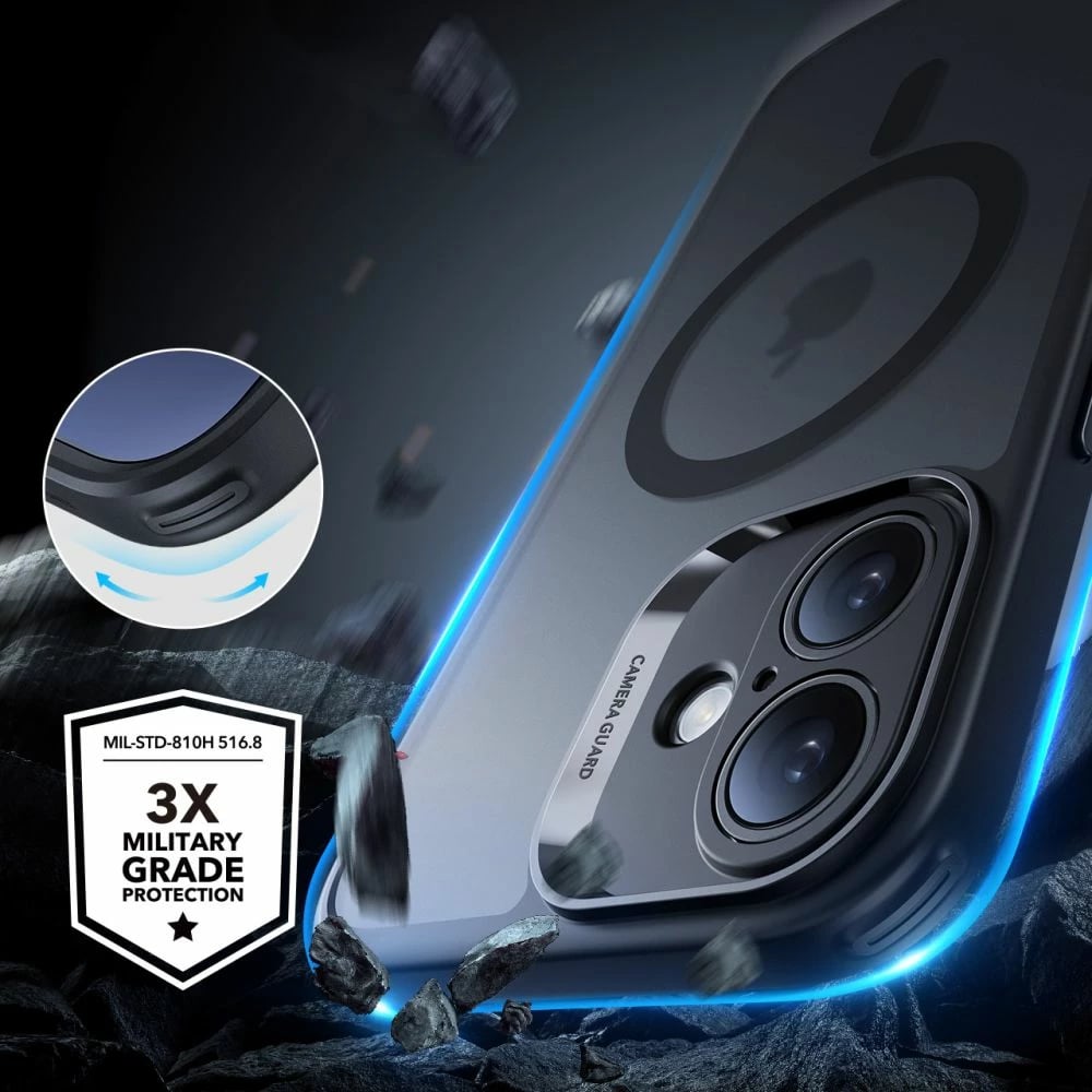 Mbështjellës ESR Classic Pro Set HaloLock MagSafe për iPhone 16, zi, me xham mbrojtës