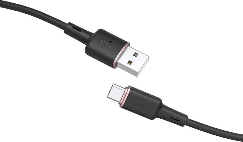 Kabllo Acefast C2-04, USB në USB Type-C, 1.2m, 3A, e zezë