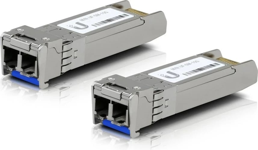 Modul transceiver Ubiquiti UACC-OM-SM-10G-D-2, Fibër optike, 10000 Mbit/s, SFP+, Argjendtë, 2 copë