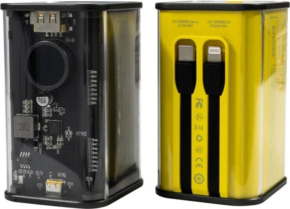 Power bank WEKOME WP-347 Vanguard Series, 20000 mAh, Super Fast Charging, USB-C PD 20W & Lightning + USB-A QC3.0 22.5W, Verdhë