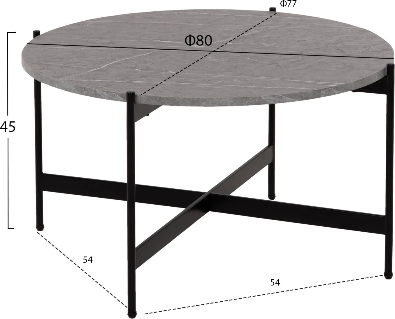 Tavolinë kafeje FH9588.02, sipërfaqe tavoline mermer gri, bazë metalike e zezë, Φ80x45H cm Tavolinë kafeje FH9588.02, sipërfaqe tavoline mermer gri, bazë metalike e zezë, Φ80x45H cm