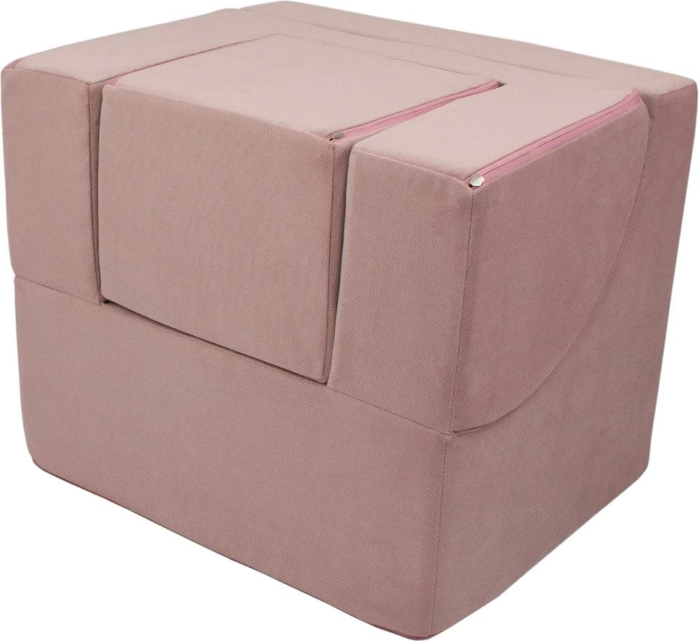 fotelje për fëmijë, Vell, palosëse, shndërrohet në shezlong, sfungjer poliuretani, këllëf i heqshëm, rozë